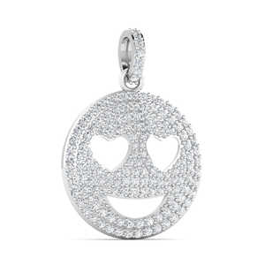 Pendentif Hip Hop en diamant en argent Sterling 925 Leb Grown Diamond Custom Fine Jewelry Pendentif Round Cut Lab Grown Diamond Pendant - Product Image 5