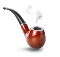 Pipe à tabac artisanale en bois durable avec finition polie technique givrée, options de couleur et logo personnalisé pour les fêtes et l'usage quotidien