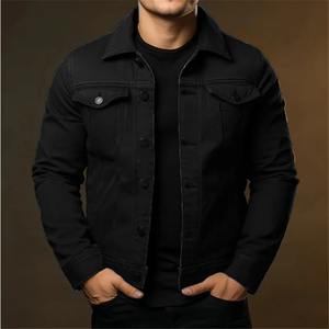 100% coton biologique Denim hommes vestes Premium casual vente en gros veste pour hommes élégant lavé jean homme vestes - Product Image 3