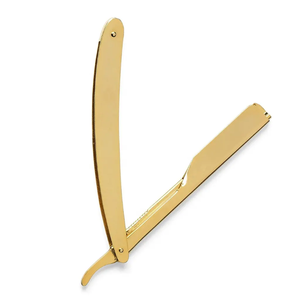 Navaja de Afeitar Profesional de Alta Calidad, Color Dorado, Mango Plegable, Acero Inoxidable, Cuchilla Recta de Seguridad para el Vello Corporal - Product Image 4