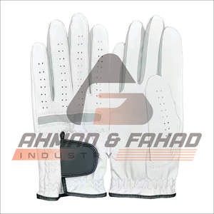 Gants de golf pour gaucher pour hommes et femmes Sangle de poignet souple antidérapante Cuir Cabretta respirant Doigts flexibles Cuir véritable - Product Image 6