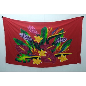 Sarongs hawaïens peints à la main en rayonne de qualité supérieure, paréo, vente en gros personnalisée, vêtements de plage, couverture, îles du Pacifique, HPBU049-03-200 - Product Image 1