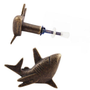 Antique dauphin en fonte laiton tiroir boutons tirer poignée pour armoire cuisine commode chambre extérieur entrepôt salon utilisation - Product Image 2