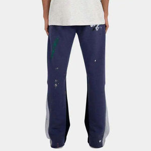 Pantalon de survêtement évasé à impression de logo personnalisé pour hommes Streetwear décontracté surdimensionné piste pantalon à jambes larges hommes pantalon évasé prix de gros - Product Image 3