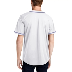 Último diseño 2025 Jersey de béisbol Venta al por mayor Moda en blanco 100% Poliéster Hombres Jersey de béisbol en bajo precio OEM con servicio - Product Image 2