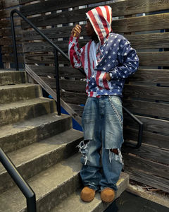 Fabricant de sweat-shirts à capuche zippés en molleton français lourd de 420 g/m², coupe carrée, avec strass - Product Image 4