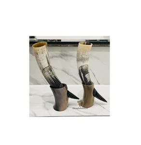 Cuerno vikingo de búfalo de mesa, cerveza de nuevo diseño para Hotel, cuerno para beber, exportador mayorista, nuevo cuerno vikingo para beber, calidad estándar - Product Image 1