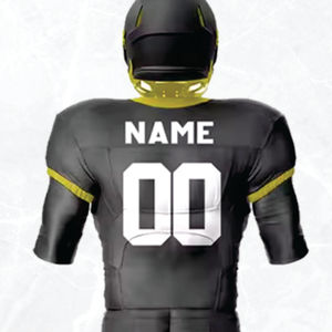 100% Polyester sublimé football américain uniforme pour hommes respirant noir vegas or attirail sergé équipe Gear maillot court - Product Image 3