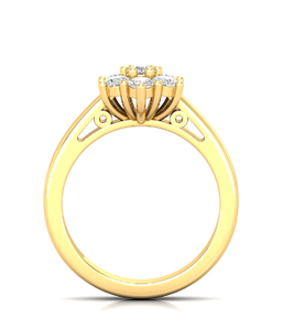 Anillo de Compromiso Floral de Plata de Ley 925 con Baño de Oro Rosa y Moissanita de Corte Brillante de 0.62Ct para Mujer, Marca Tishya Diamond, 15g - Product Image 5