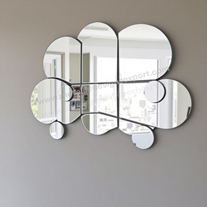 Elegante espejo de pared en forma de flor, decoración reflectante elegante para el hogar, perfecto para mejorar la Sala de estar, el dormitorio o los interiores de la Oficina - Product Image 4