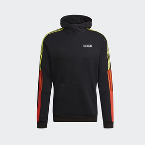 Ensemble de vêtements de sport d'hiver deux pièces de haute qualité pour hommes, survêtement à capuche et jogging à trois panneaux, survêtement à motif solide - Product Image 4