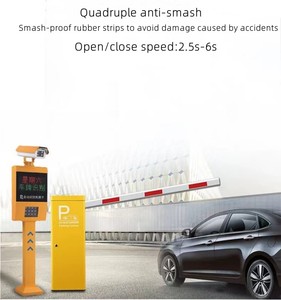 Sistema de puerta de barrera de brazo de valla inteligente de alta calidad Sistema de barrera de pluma de tráfico de estacionamiento de automóviles de acero para uso en carreteras - Product Image 4