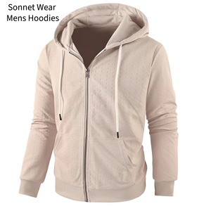 <b>Mens</b> winter Long-Sleeved Pocket Distressed Zipper Hooded Sweatshirt Jacket Casual - Product Image 1