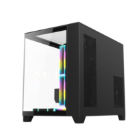 AntarcChill Popular Panoramic Clear PC Case High Airflow Mid-Tower Gaming Computer Case Aluminum Alloy MicroATX