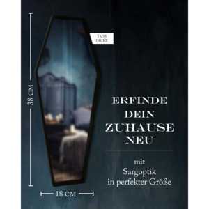 Espejo de Pared Decorativo Nórdico Moderno Vintage con Forma de Ataúd para Hogar, Baño, Hotel, Diseño Artístico en Madera - Product Image 5