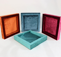 Support de présentation de bijoux en velours personnalisé, plateau à bijoux personnalisé, fabricants de plateaux à bagues