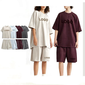 100% algodón Camisetas cuello redondo pantalones cortos conjuntos de verano para hombres patrón de cuadros transpirable de alta calidad de talla grande hecho térmico Pakistán - Product Image 1