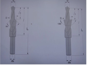Hai giai đoạn bước khoan lỗ chìm/chìm vít bước khoan m3/<span class=keywords><strong>4</strong></span>/5/6/8/10/12*90/180 độ - Product Image 2