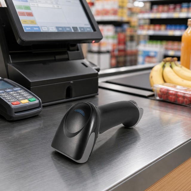 Wireless Handheld 2D Barcode Scanner CMOS Area Image Sensor QR Code PDF417 POS Warehouse Reader