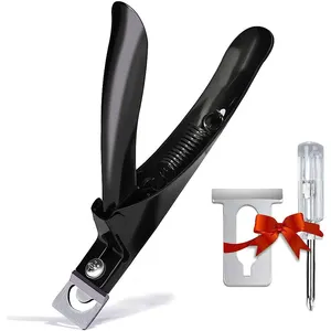 Acrylic Nail Clipper chuyên nghiệp giả Nail Cutter tip trimmers hình chữ U làm móng tay và móng chân công cụ màu đen cong Nail Cutter