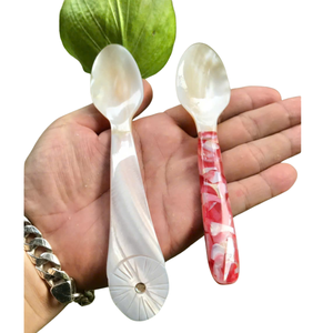 Vaisselle de luxe, cuillère en nacre naturelle, coquille de conque, 16 cm, cuillère à caviar en nacre, cuillères à mélanger, cuillère à café, artisanat, dessert, café - Product Image 5