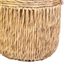 Set Of Hot Large <b>Wicker</b> Laundry <b>Basket</b> Set <b>With</b> <b>Lid</b> Seagrass Water Hyacinth <b>Basket</b> Home Organization Products Bathroom Laundry - Product Image 4
