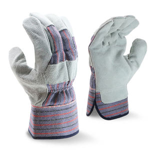 Gants de travail en cuir de chèvre, protection des mains, résistants aux épines, respirants, confortables, anti-chaleur, pour le jardinage, jaunes, 14 pouces - Product Image 1