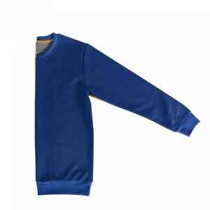 Sweat-shirt à col rond pour homme en gros 2025, logo personnalisé, pull-over avec pulls unis, 100% coton - Product Image 5