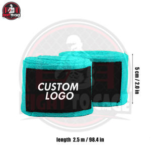 ผ้าพันมือสำหรับชกมวย ทำจากผ้าฝ้าย ระบายอากาศได้ดี ทนทาน ปรับขนาดได้ หลายสี  รับสกรีนโลโก้และสีตามสั่ง อุปกรณ์ฝึกซ้อมสำหรับทุกเพศ - Product Image 2