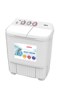 เครื่องซักผ้าฝาบนแบบสองถัง ยี่ห้อ Electric Kimatsu ขนาด 5.6-7.0 กก. ได้รับการรับรองมาตรฐาน CB กึ่งอัตโนมัติ ผลิตจากสแตนเลส ประหยัดพลังงาน - Product Image 2