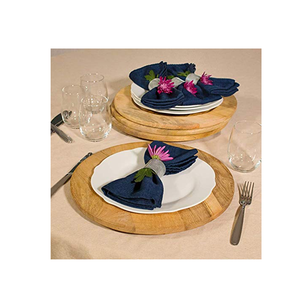 Platos de cena de madera Plato de cargador de forma redonda Utensilios de cocina y platos de restaurantes para platos color madera natural - Product Image 1