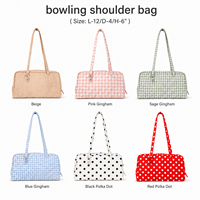 Sac à bandoulière en nylon multicolore pour femme Keymay, sac fourre-tout à poignée supérieure avec lanière porte-clés, grande capacité, sac bowling à bandoulière