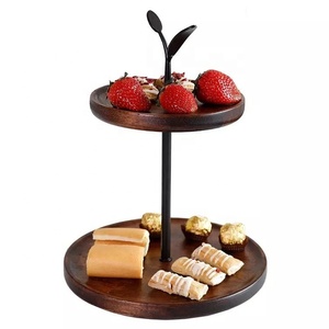 Hai tầng bền vững bằng gỗ bánh đứng dễ dàng lắp ráp Nhu cầu cao món tráng miệng cupcake hiển thị trang trí bánh công cụ - Product Image 1