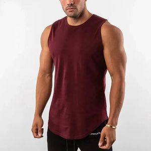 Débardeurs pour hommes en coton de haute qualité, logo personnalisé imprimé, veste de sport de fitness, respirant, uni, extensible, pour broderie décontractée - Product Image 6