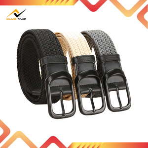 Cinturón Casual Elástico de Lona para Hombre de Alta Calidad, Estilo Deportivo Juvenil, Sin Agujeros, Hebilla de Aleación de Poliéster - Product Image 2