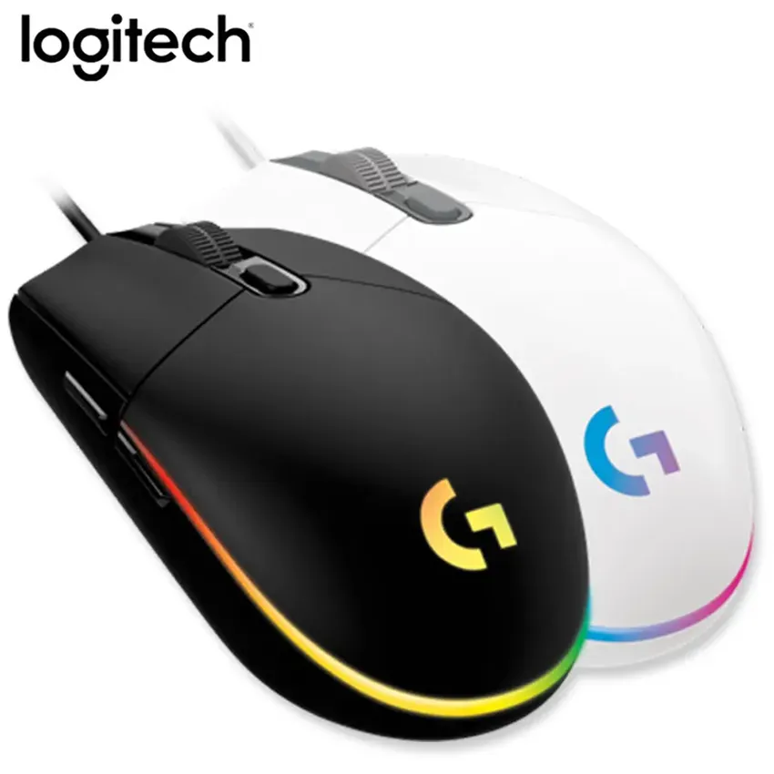 En stock Original óptico 8000DPI 16,8 M G102 con cable Mous RGB ergonómico ordenador Gamer Logitech Gaming Mouse para ordenador portátil Tablet Pc