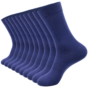 Calcetines de Vestir para Hombre 100% Algodón al por Mayor, Negros Básicos, Estilo Alto, para Traje, Otoño, Antibacterianos, Casuales, con Logotipo, Transpirables - Product Image 1