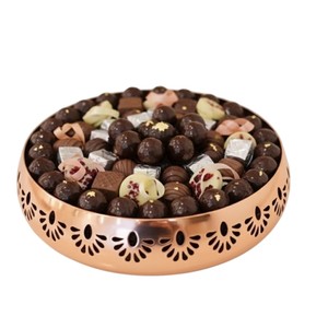Plato de Metal Plateado para Chocolate, Diseño Fabuloso, Vajilla Elegante de Acero Inoxidable, Tazón para Servir Dulces, para Bodas y Fiestas - Product Image 3