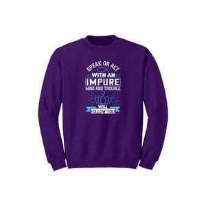 Sweat-shirt en mélange de coton avec des thèmes de bouddha imprimés Style décontracté 12 options de couleur 260-280 Placement de conception personnalisable GSM lourd - Product Image 2