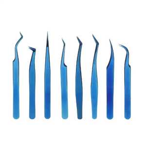 Pinces à épiler professionnelles en acier inoxydable pour extensions de cils en volume, précision, durabilité, emballage personnalisable, fabricant - Product Image 1