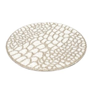 Luxury Kitchen Beaded Placemat Round Pattern <b>Table</b> <b>Mat</b> for Dining <b>Table</b> for Restaurant and Hotel Made of Polyester Cloth - Product Image 2