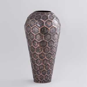 Black Plated Iron Flower <b>Vase</b> with Elegant Design - Product Image 1