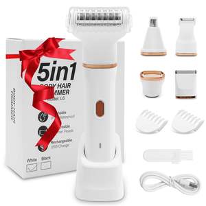 Rasoir électrique rechargeable par USB pour femmes, utilisation humide et sèche, tondeuse épilatoire pour le corps, le nez et la zone pubienne, avec design étanche - Product Image 2
