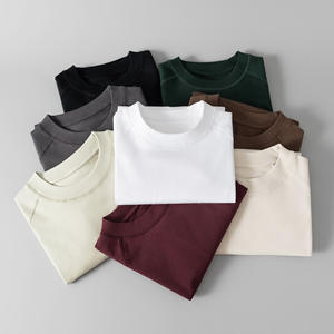 Fabricante de ropa de calle, camisetas de algodón con cuello redondo para hombre, camiseta de gran tamaño con estampado de pantalla personalizado de 260gsm para hombre, envío DDP - Product Image 3