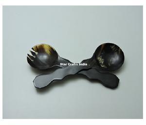 Cuchara para Ensalada de Cuerno Natural, Utensilios de Cocina Más Vendidos, Artículos para el Hogar y Restaurantes, Cuchara de Cuerno - Product Image 2