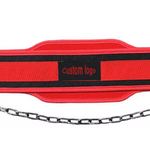 เข็มขัดนีโอพรีนแบบหนาพิเศษพร้อมโซ่สำหรับยกน้ำหนักและรองรับการออกกำลังกาย - ป้องกันอย่างมืออาชีพสำหรับทุกเพศ - Product Image 4