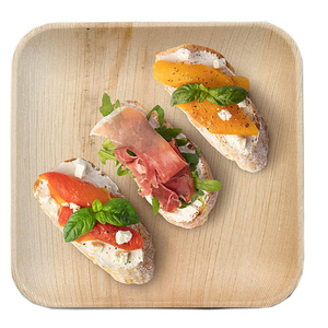 Eco Friendly Outdoor <b>Plates</b> 8 Inches Square Design Compostable Areca Tableware for Picnics and Travel Pack of 25 Pieces <b>Plates</b> - Product Image 1