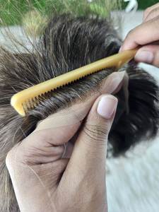 Los mejores tupés y pelucas de cabello Remy indio Premium para hombres en estilos de ondas de agua y cuerpo 100% atados a mano con base Mono/encaje/Pu - Product Image 3