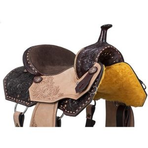 Dụng cụ cầm tay bền da chính hãng phương Tây Thùng yên đào tạo Bộ Rodeo rawhide điểm nhấn phù hợp với trở lại cinch chu vi móng chọn - Product Image 3