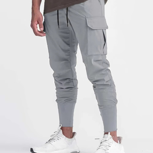 New Clothing Men's Autumn Hip Hop Mid Elastic Waist <b>Fleece</b> Joggers Customizable Waterproof Cotton Warm <b>Trouser</b> - Product Image 6